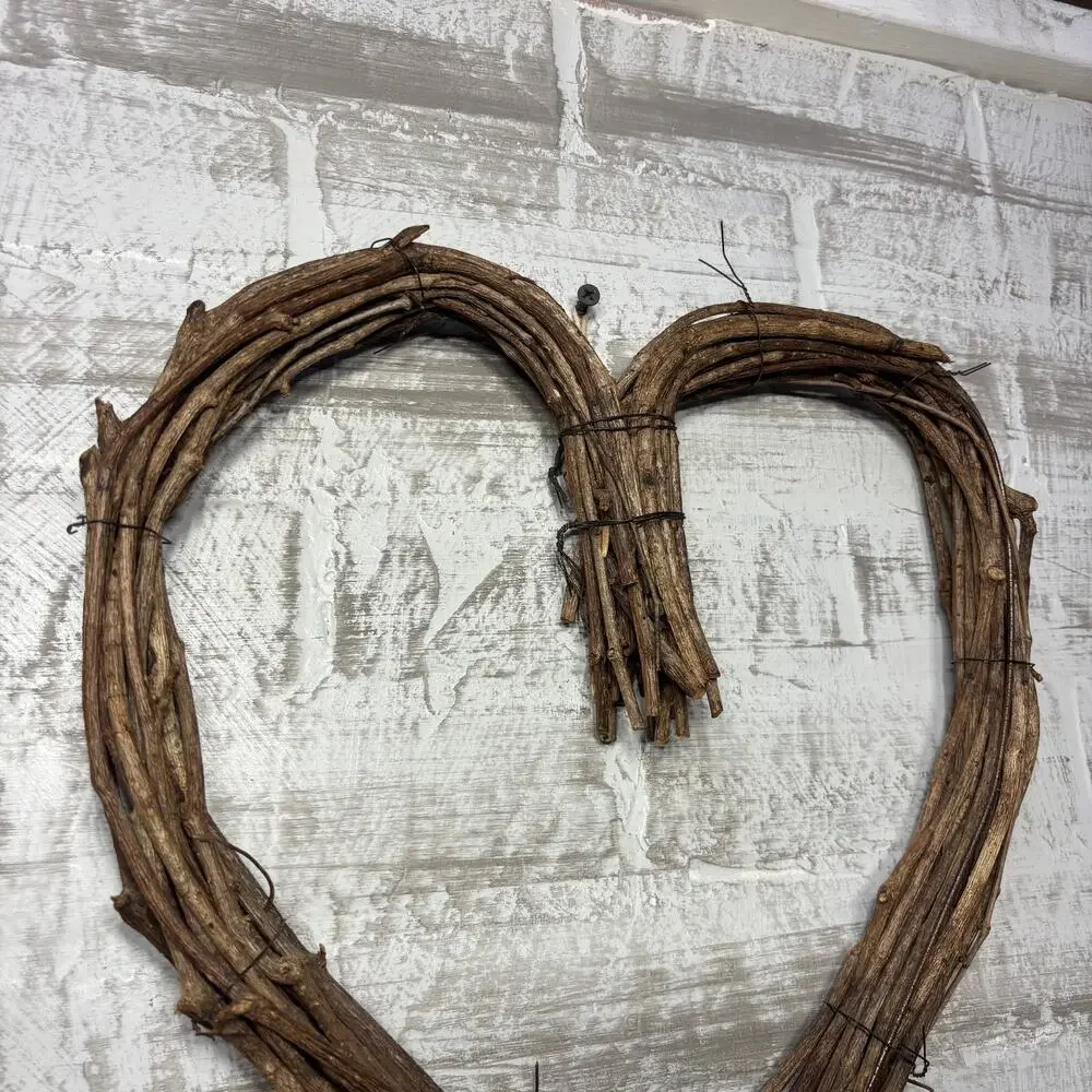 Rustic Grapevine Heart Wreath